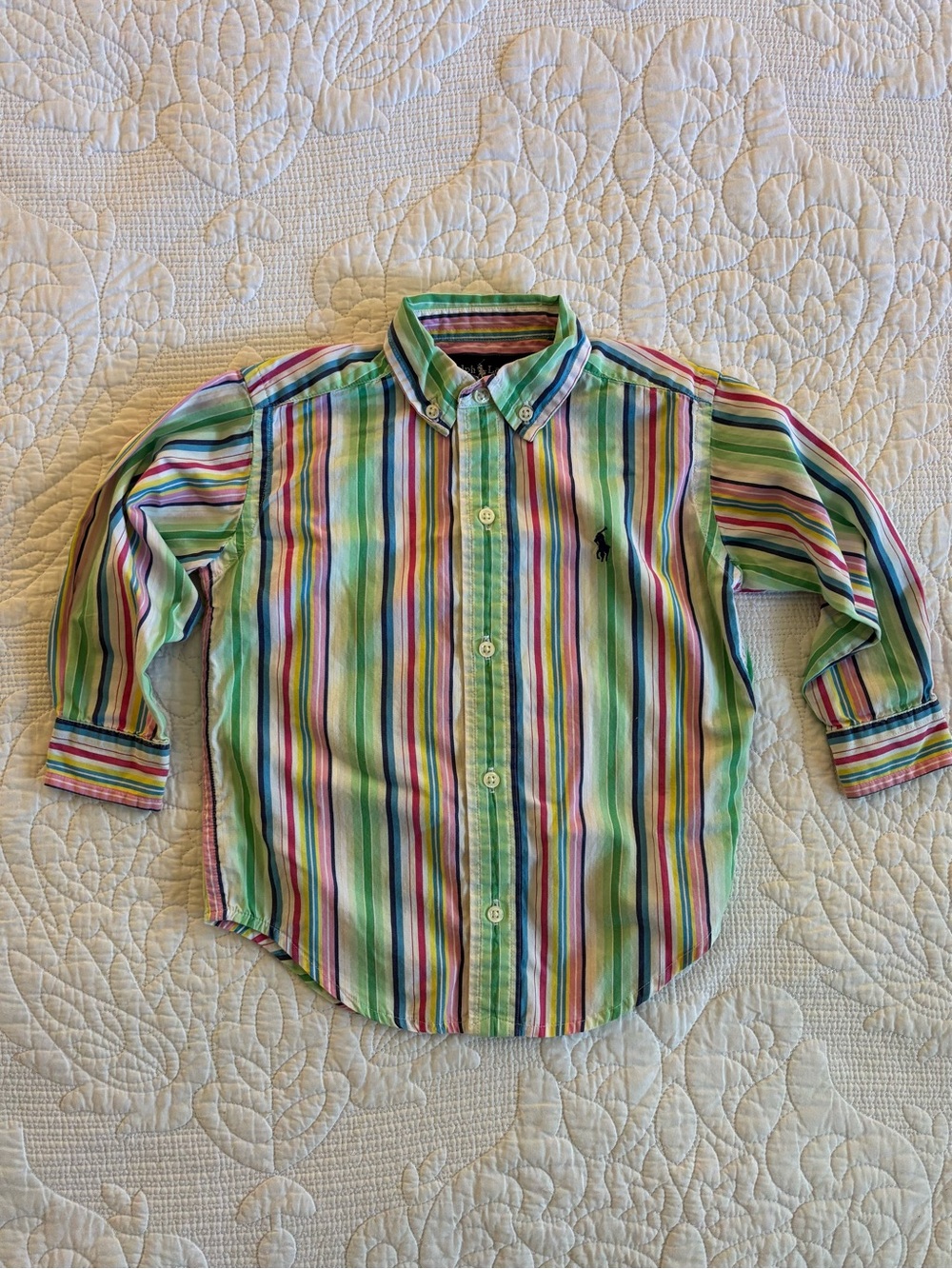 Ralph Lauren Multi-Color Stripe Button-Down Shirt for Kids